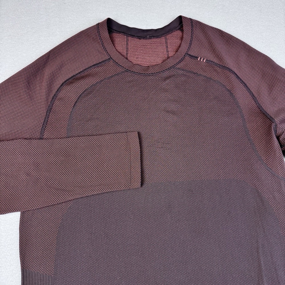 Lululemon Metal Vent Tech Long Sleeve T-Shirt Men S Red Gym Training Athletic